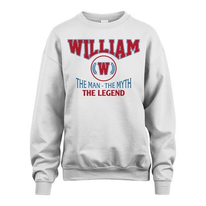 The Man The Myth The Legend Jet Style Shirt WILLIAM M1-9