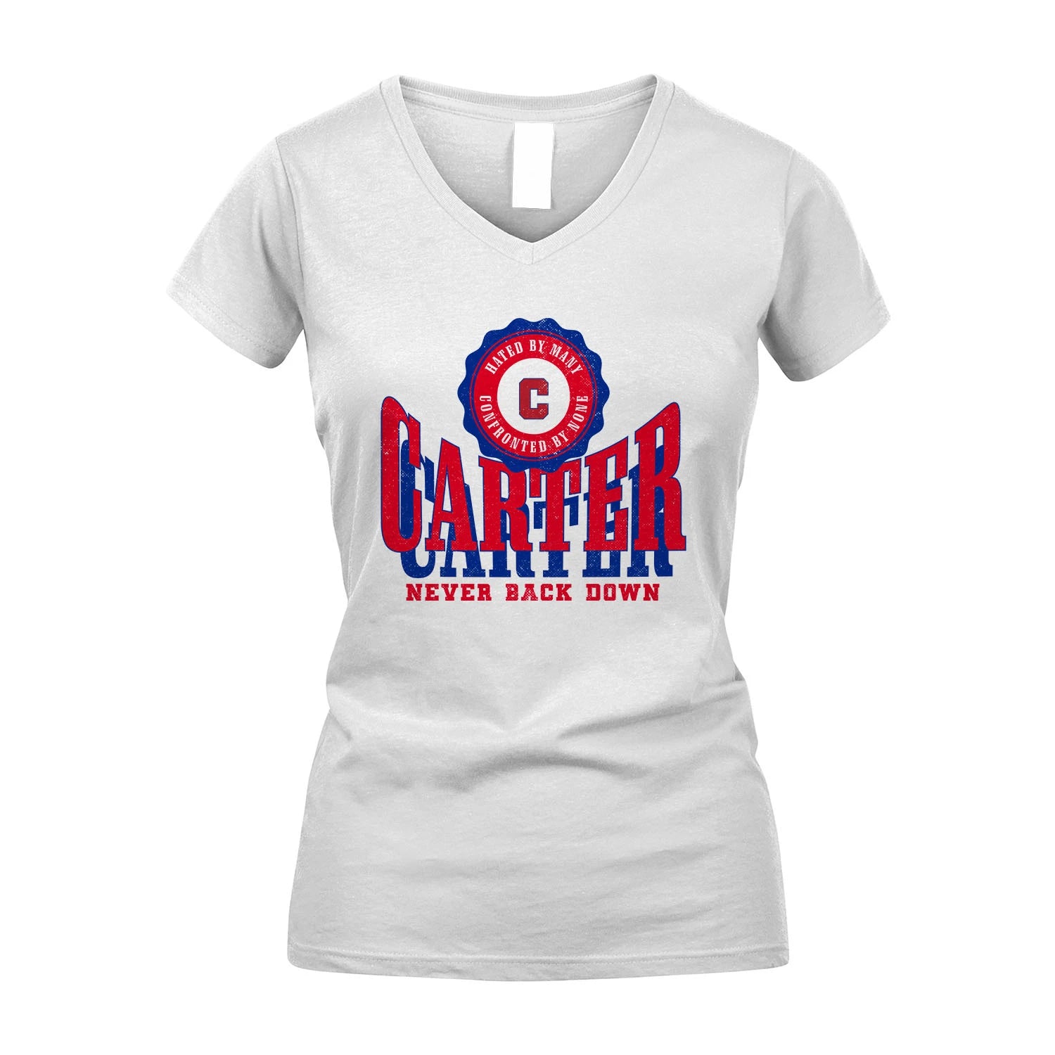 Your Name Never Back Down Shirt CARTER M1-33