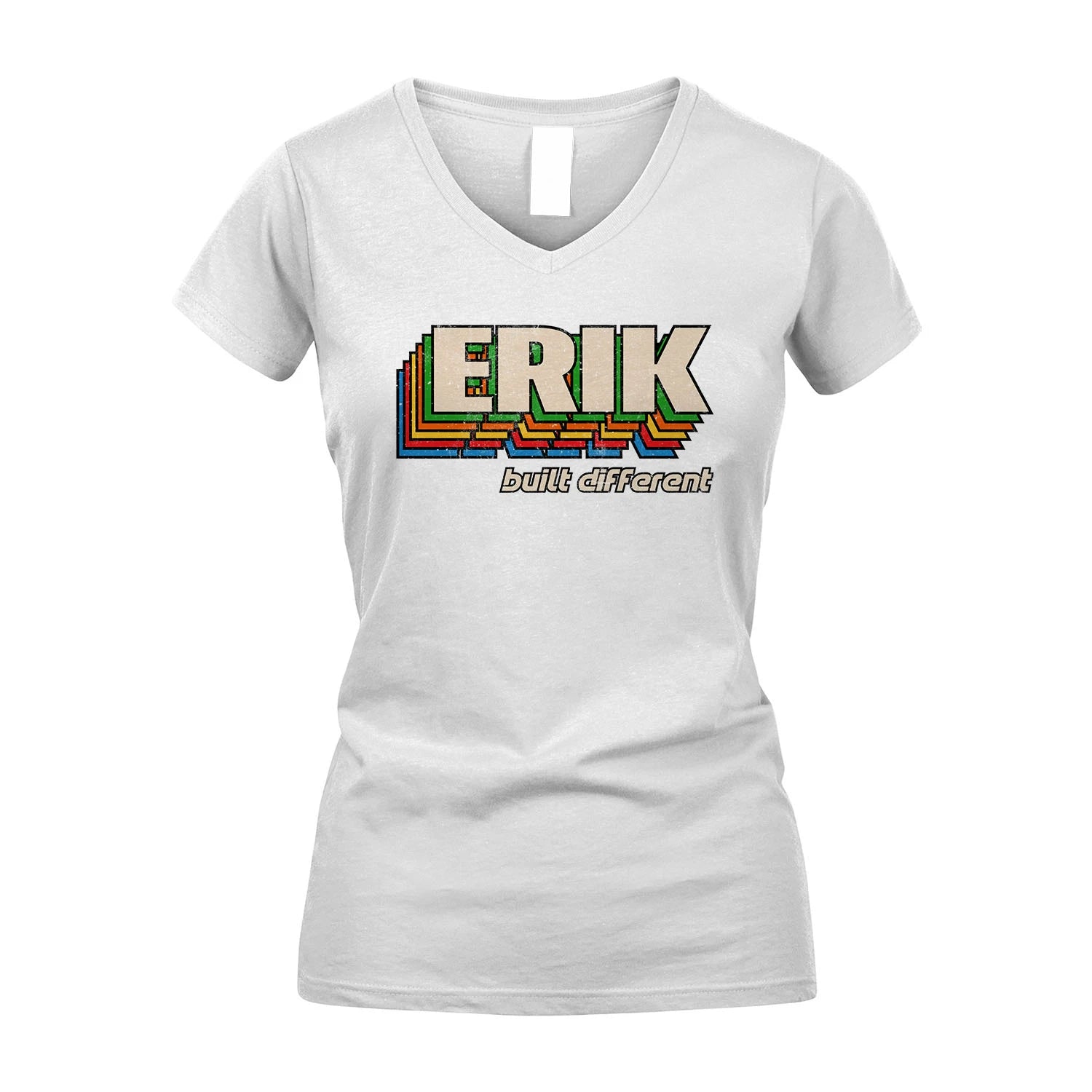 Your Name Built Different Retro Shirt ERIK M1-26