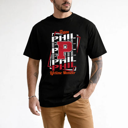 Team Your Name Lifetime Member Sporty Shirt PHIL M1-25