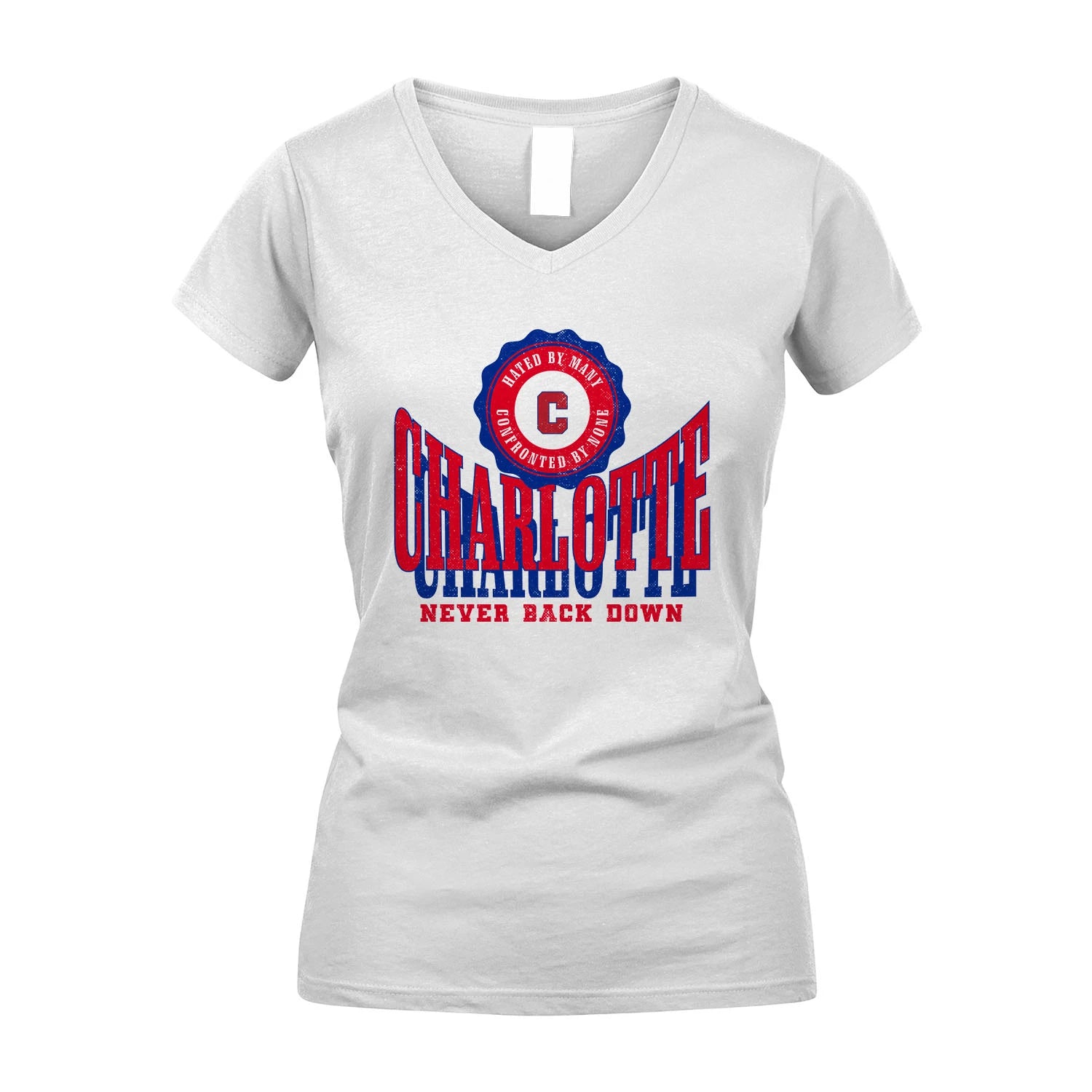 Your Name Never Back Down Shirt CHARLOTTE M1-33