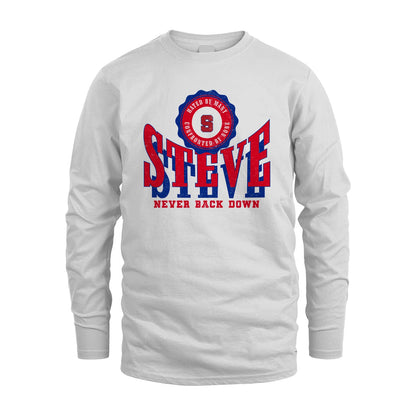 Your Name Never Back Down Shirt STEVE M1-33