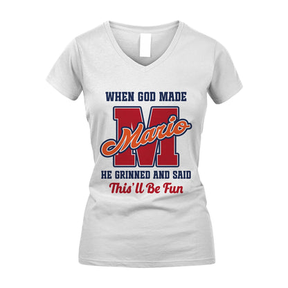 God Made Your Name Custom Shirt MARIO M1-16