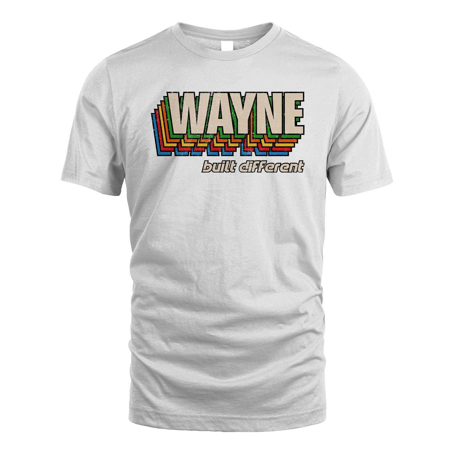 Your Name Built Different Retro Shirt WAYNE M1-26