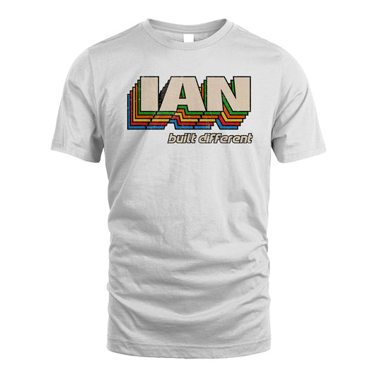 Your Name Built Different Retro Shirt IAN M1-26
