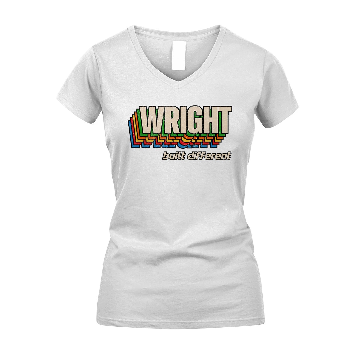 Your Name Built Different Retro Shirt WRIGHT M1-26