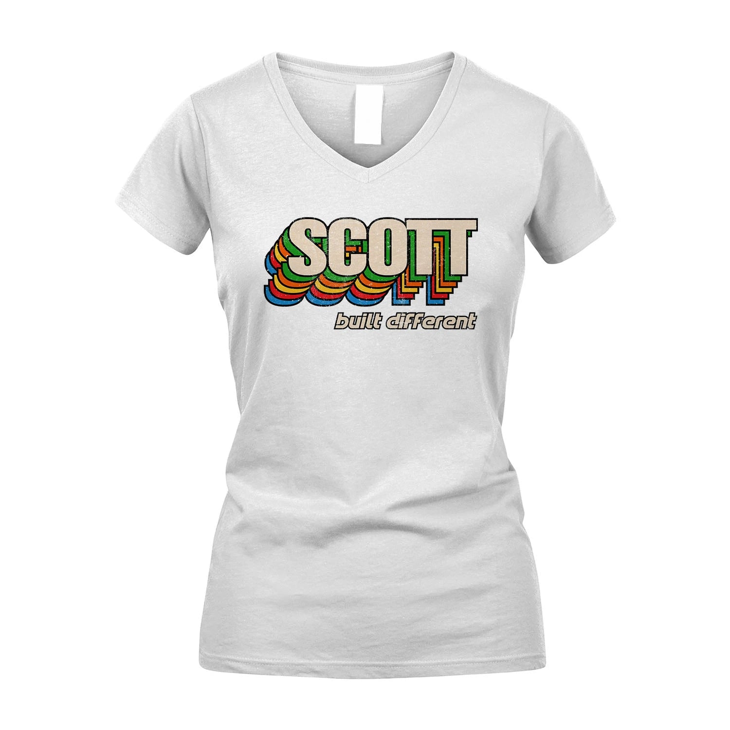 Your Name Built Different Retro Shirt SCOTT M1-26