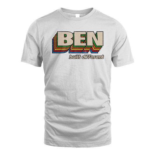Your Name Built Different Retro Shirt BEN M1-26