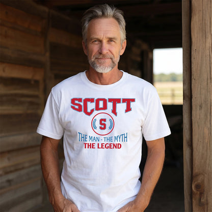 The Man The Myth The Legend Jet Style Shirt SCOTT M1-9