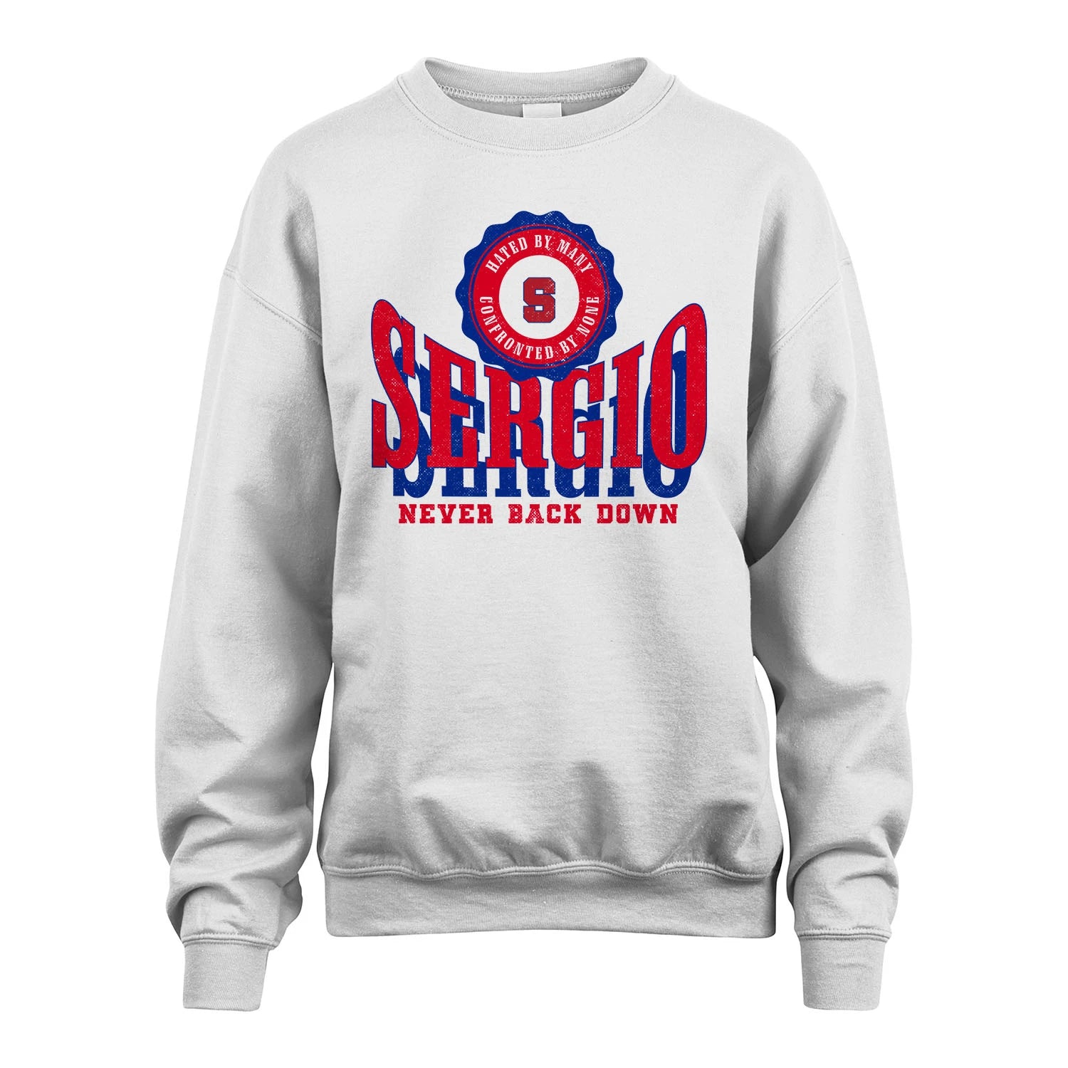 Your Name Never Back Down Shirt SERGIO M1-33