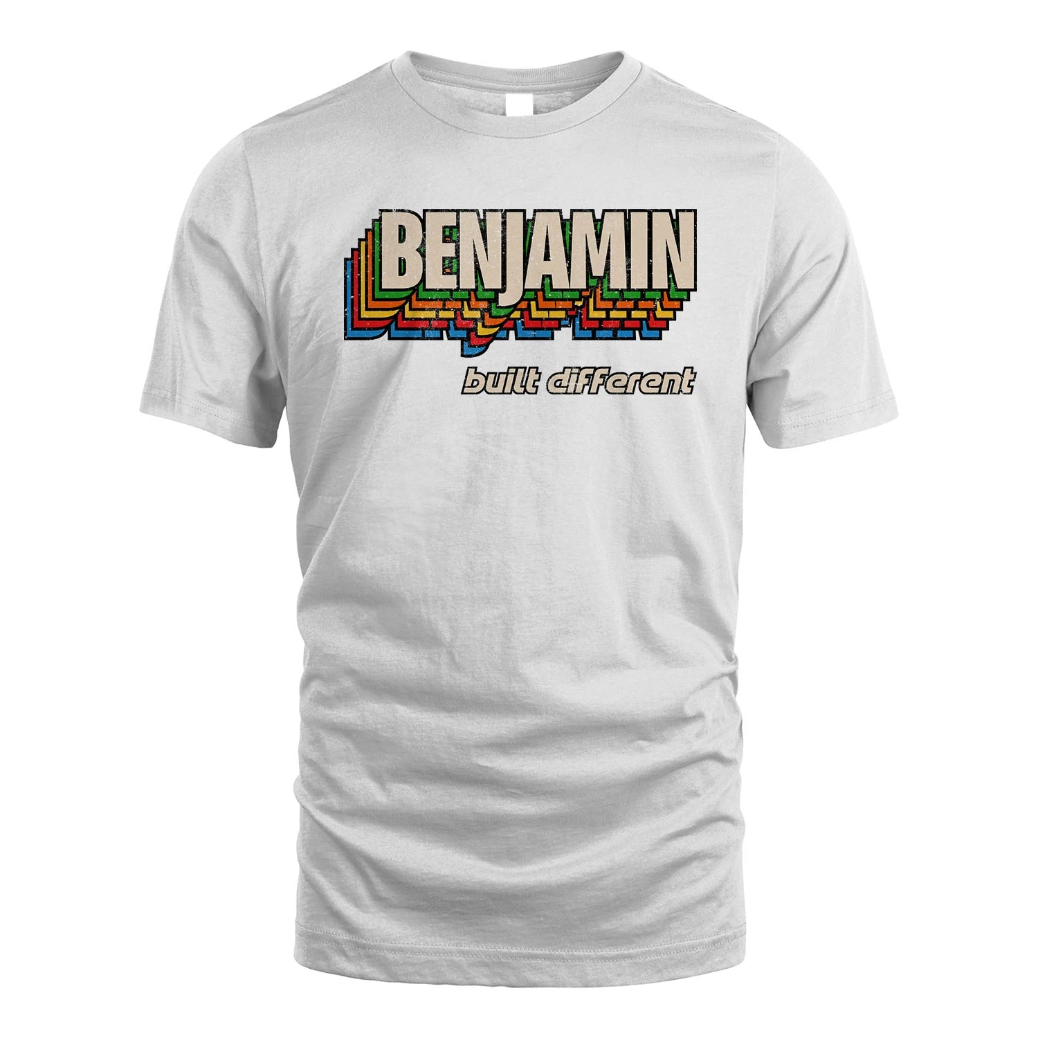 Your Name Built Different Retro Shirt BENJAMIN M1-26