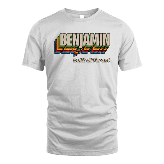 Your Name Built Different Retro Shirt BENJAMIN M1-26