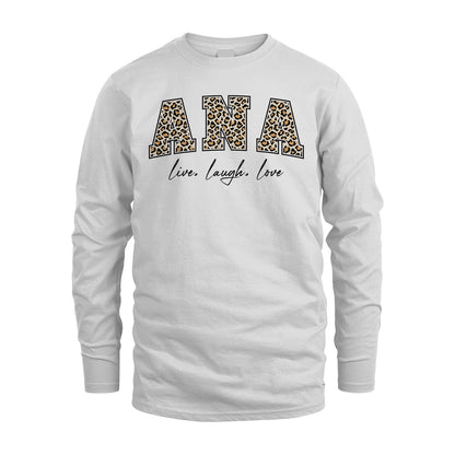 Live Laugh Love Custom Name With Leopard Pattern Shirt ANA M1-13