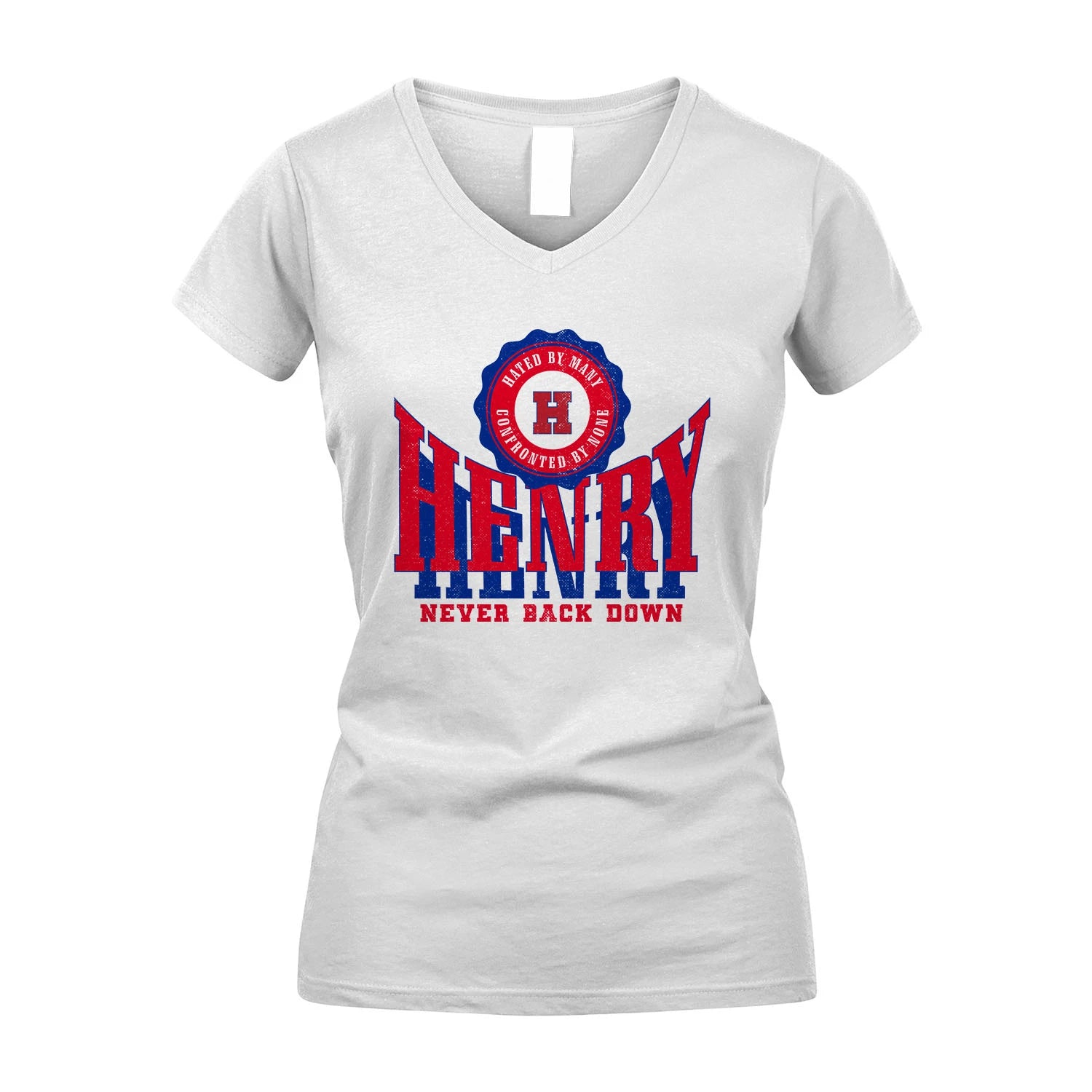 Your Name Never Back Down Shirt HENRY M1-33