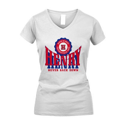 Your Name Never Back Down Shirt HENRY M1-33