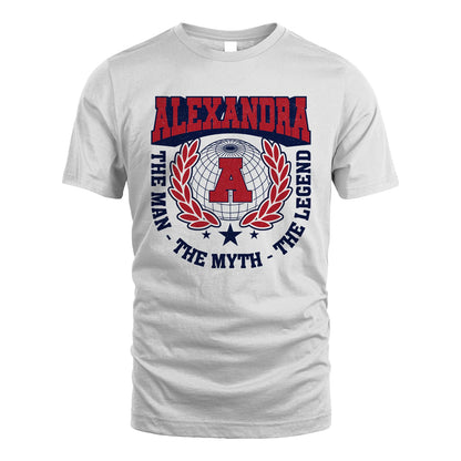 The Man The Myth The Legend Logo Shirt ALEXANDRA M1-30