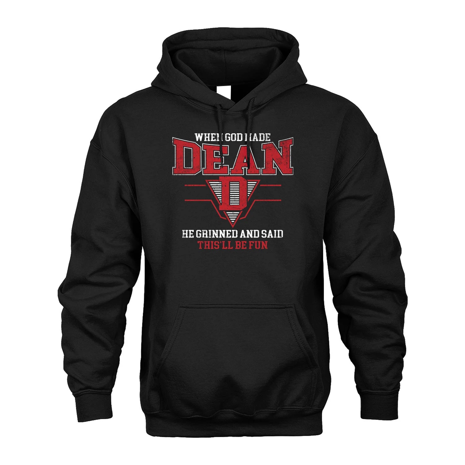 When God Made Your Name He Grinned And Said This'll Be Fun Baseball Shirt DEAN M1-29