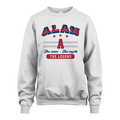 The Man The Myth The Legend With Your Name Shirt ALAN M1-35