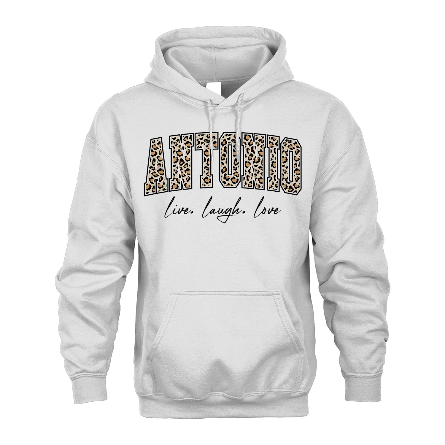 Live Laugh Love Custom Name With Leopard Pattern Shirt ANTONIO M1-13