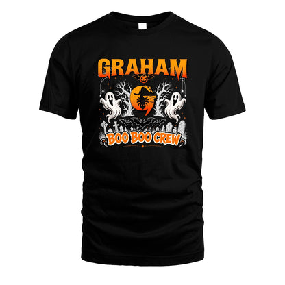 Boo Boo Crew Halloween Custom Name Shirt GRAHAM M1-28
