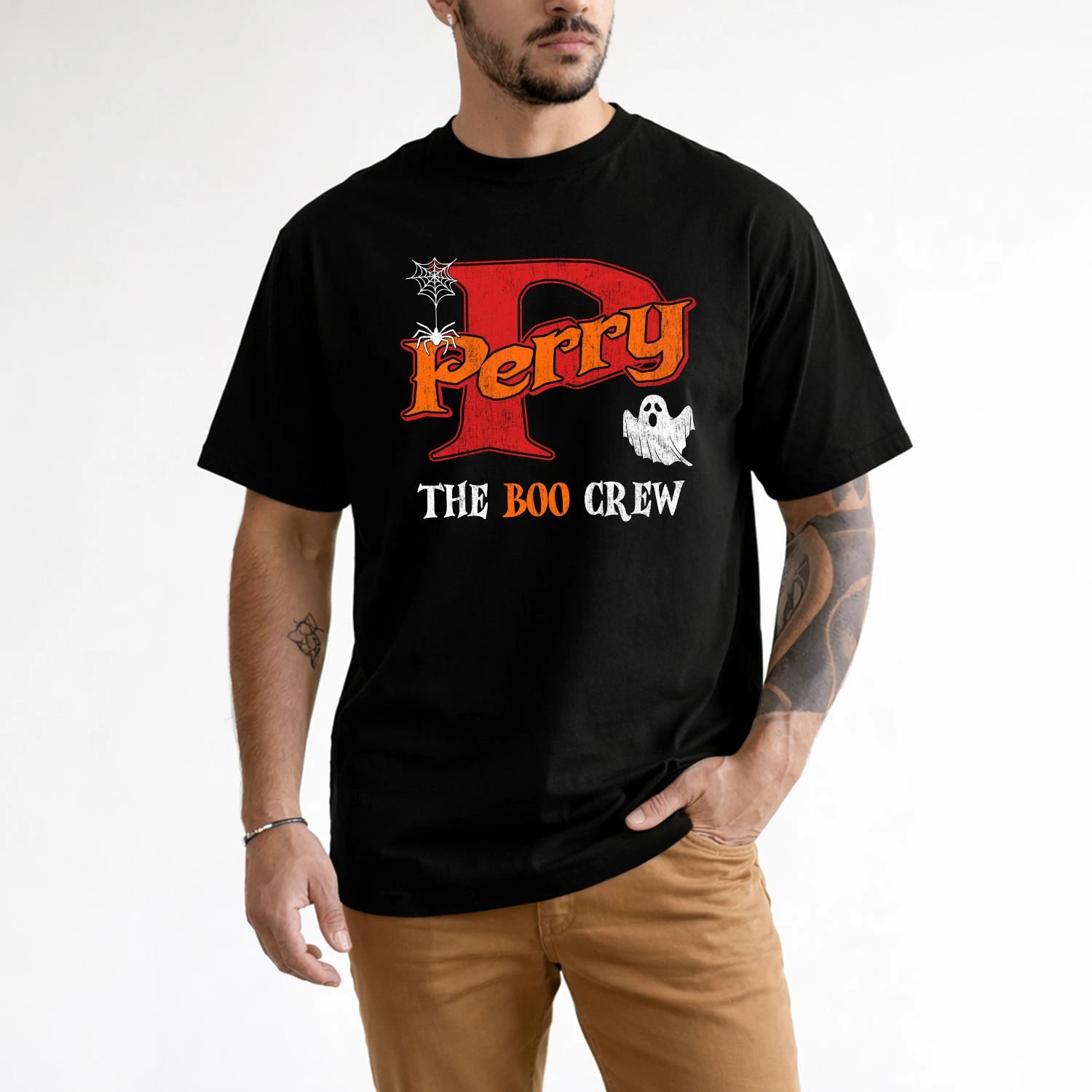 The Boo Crew Halloween Custom Name Shirt PERRY M1-22