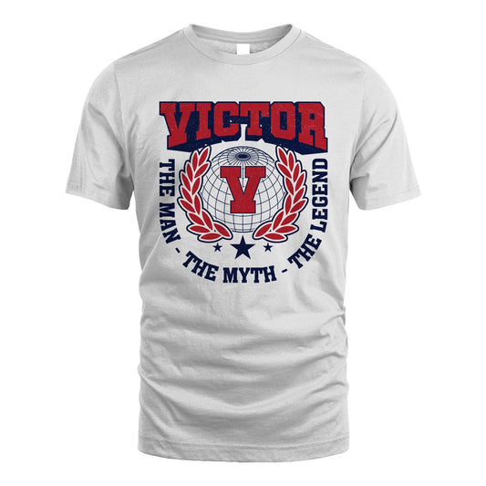 The Man The Myth The Legend Logo Shirt VICTOR M1-30