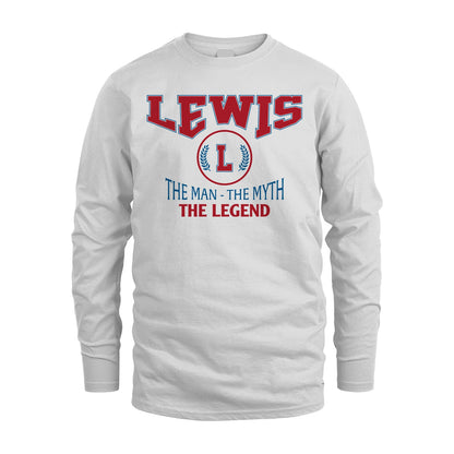 The Man The Myth The Legend Jet Style Shirt LEWIS M1-9