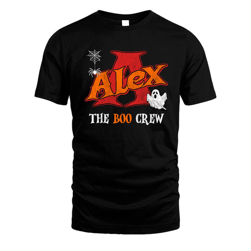 The Boo Crew Halloween Custom Name Shirt ALEX M1-22