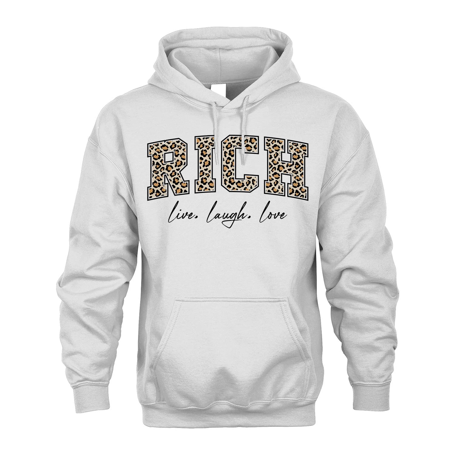 Live Laugh Love Custom Name With Leopard Pattern Shirt RICH M1-13