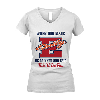 God Made Your Name Custom Shirt EMILY M1-16