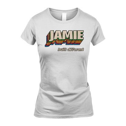 Your Name Built Different Retro Shirt JAMIE M1-26