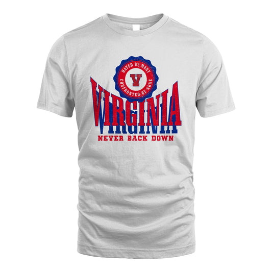 Your Name Never Back Down Shirt VIRGINIA M1-33