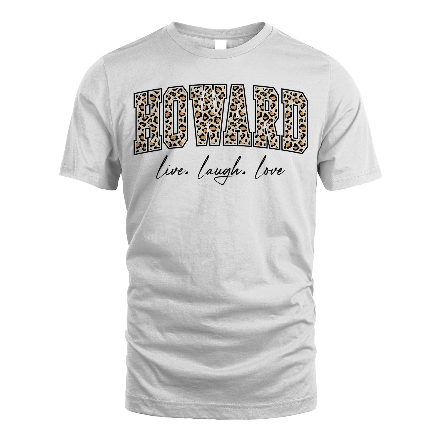 Live Laugh Love Custom Name With Leopard Pattern Shirt HOWARD M1-13