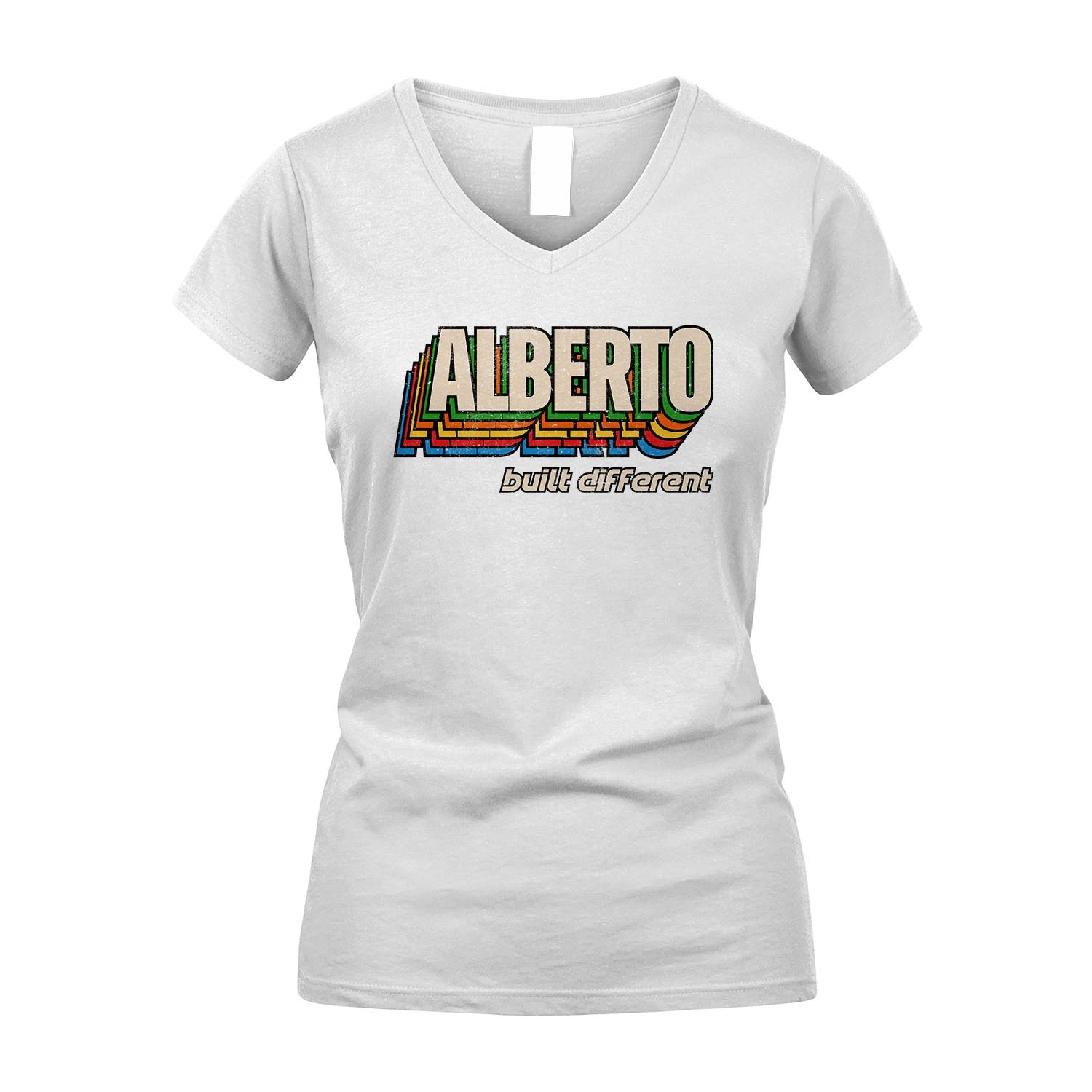 Your Name Built Different Retro Shirt ALBERTO M1-26