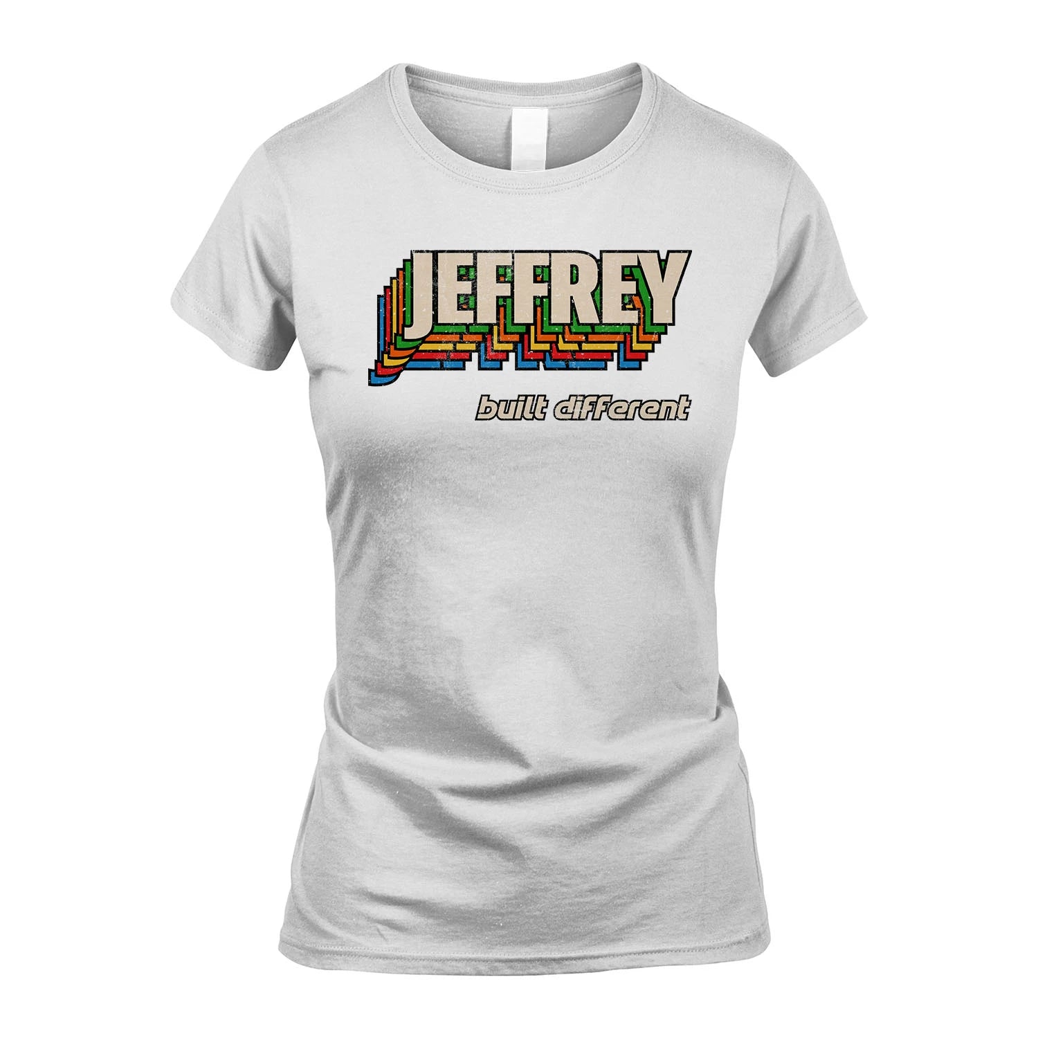 Your Name Built Different Retro Shirt JEFFREY M1-26