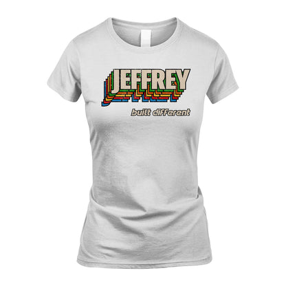 Your Name Built Different Retro Shirt JEFFREY M1-26
