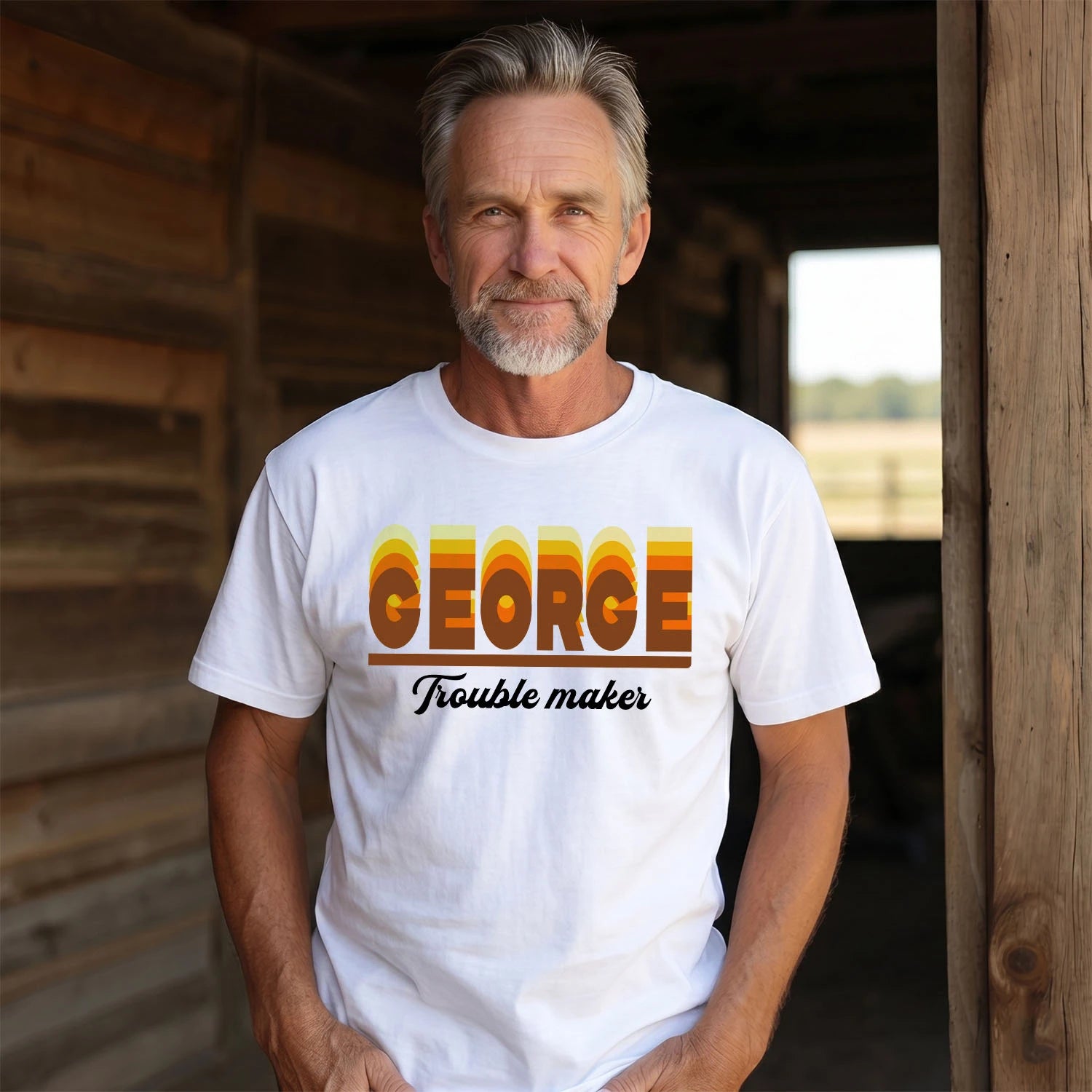 Your Name Trouble Maker Funny Shirt GEORGE M1-34