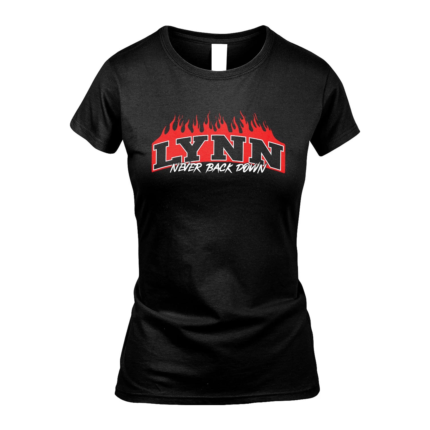 Never Back Down Your Name With Fire Shirt LYNN M1-37