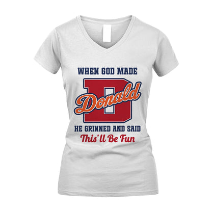 God Made Your Name Custom Shirt DONALD M1-16