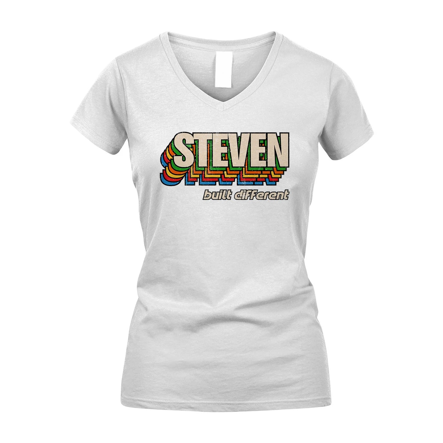 Your Name Built Different Retro Shirt STEVEN M1-26