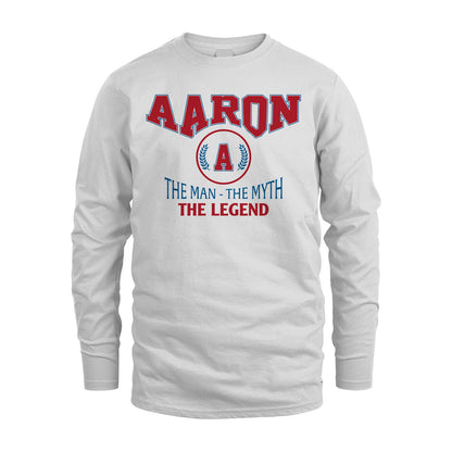 The Man The Myth The Legend Jet Style Shirt AARON M1-9