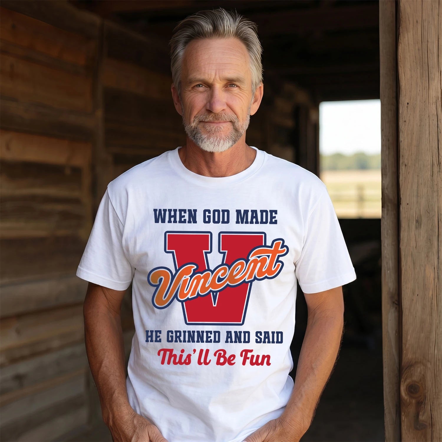 God Made Your Name Custom Shirt VINCENT M1-16