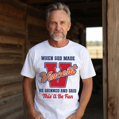 God Made Your Name Custom Shirt VINCENT M1-16