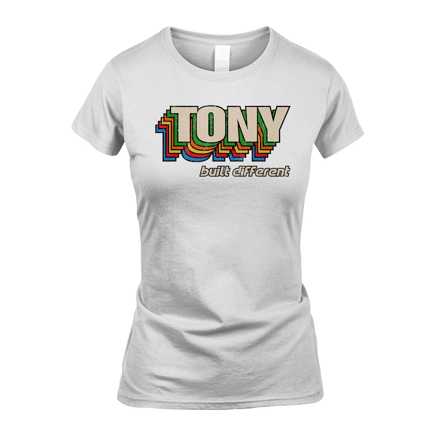 Your Name Built Different Retro Shirt TONY M1-26