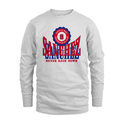 Your Name Never Back Down Shirt SANCHEZ M1-33