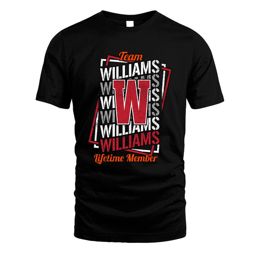 Team Your Name Lifetime Member Sporty Shirt WILLIAMS M1-25