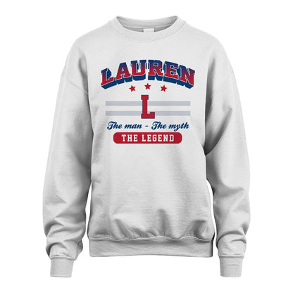 The Man The Myth The Legend With Your Name Shirt LAUREN M1-35