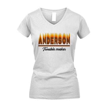 Your Name Trouble Maker Funny Shirt ANDERSON M1-34