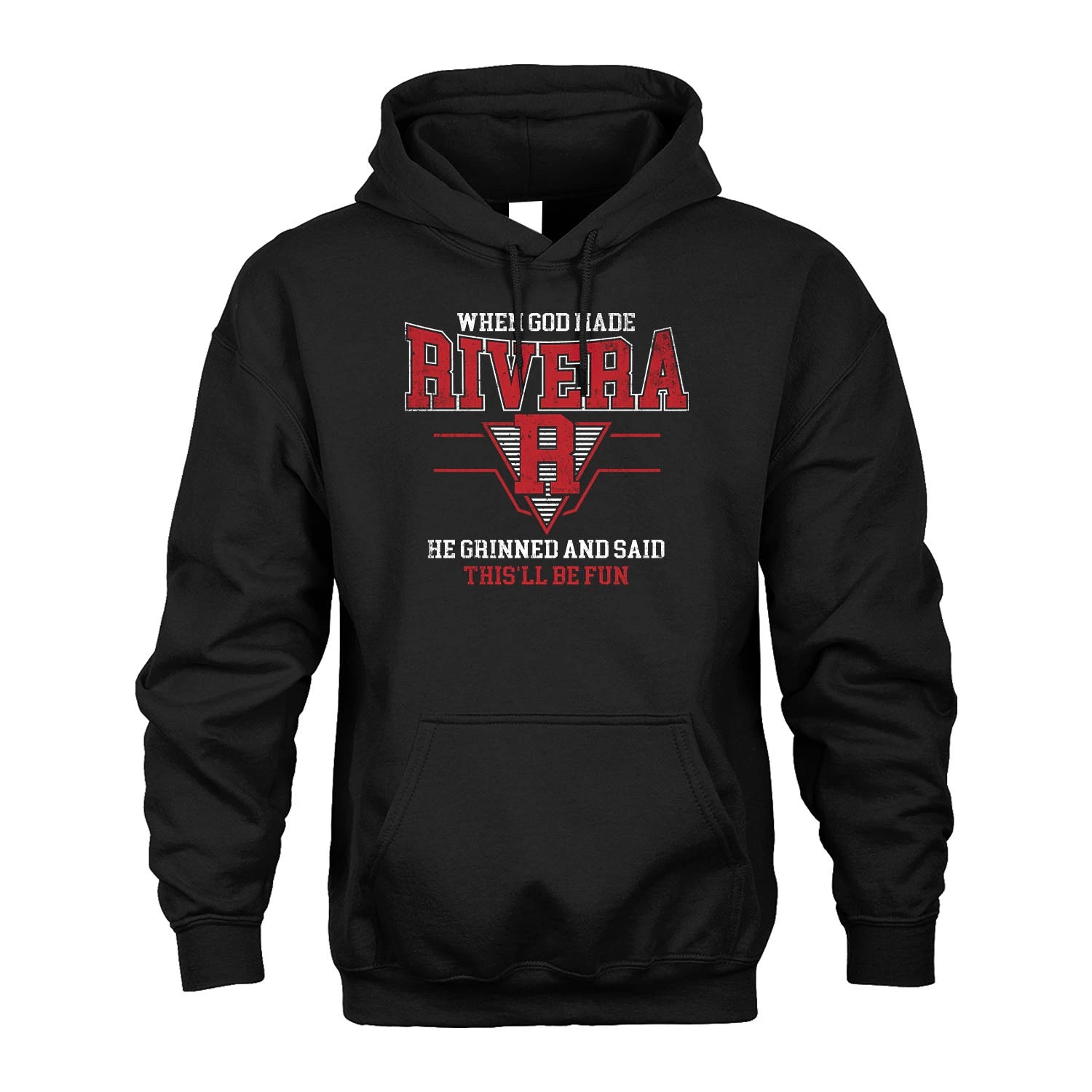 When God Made Your Name He Grinned And Said This'll Be Fun Baseball Shirt RIVERA M1-29
