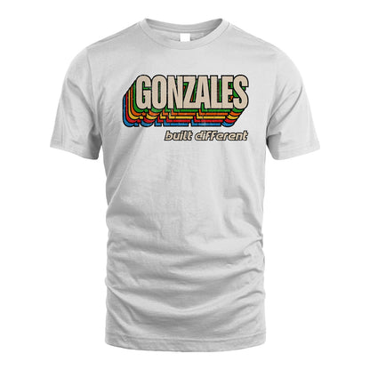 Your Name Built Different Retro Shirt GONZALES M1-26
